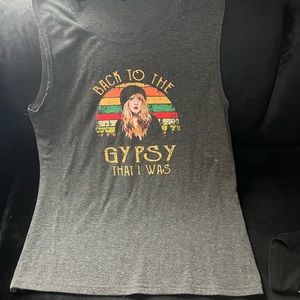 Dark gray graphic tank